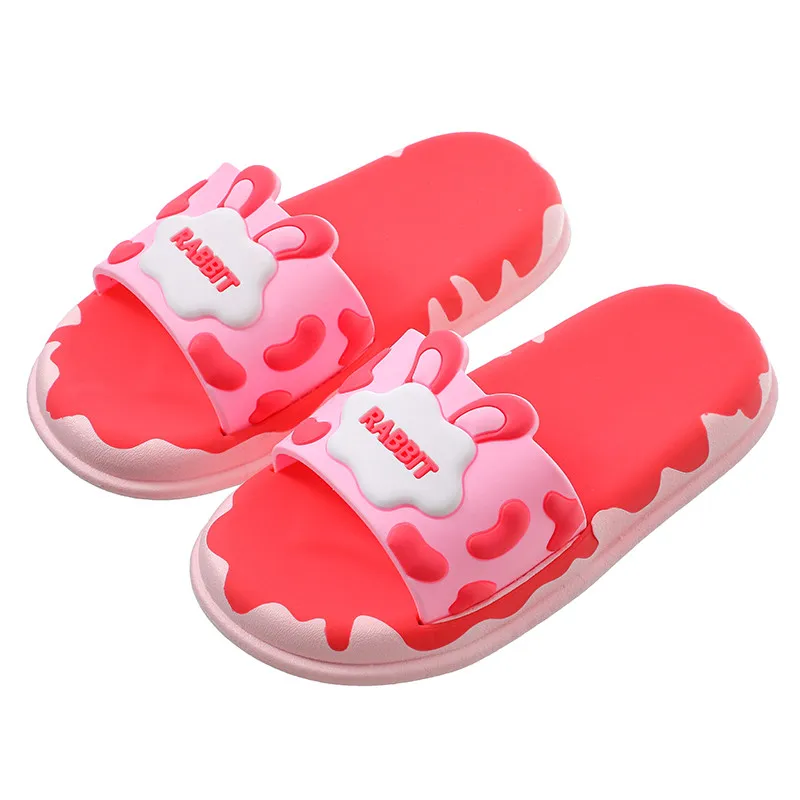 

Soft children slippers waterproofnon-slip odorless cartoon design white rabbit fashion baby beach shoes
