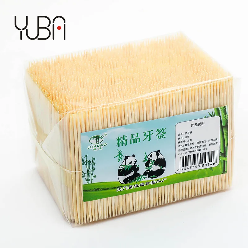 

Manufacturers custom 2500 Natural Bamboo toothpick Eco-friendly Disposable Bamboo Tooth picks, Natural color