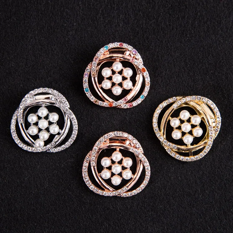 

New style rhinestone applique fancy circle brooches for weddings