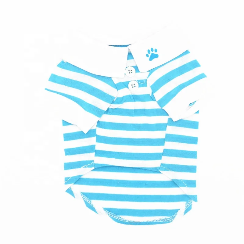 

Cotton classic Striped Shirt Polo Dog Shirt Summer T-shirt Pet Clothing