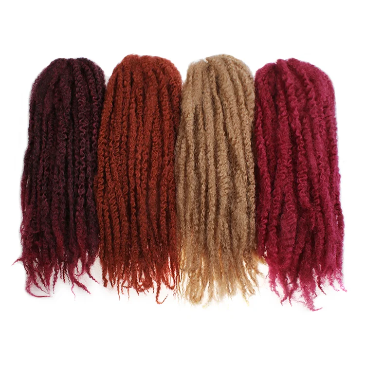 

Factory New High Quality Cheap Marley Crochet Meches Afro Kinky Curly Twist Extensions Braiding Hair 100g Ombre Marley Braids, All color