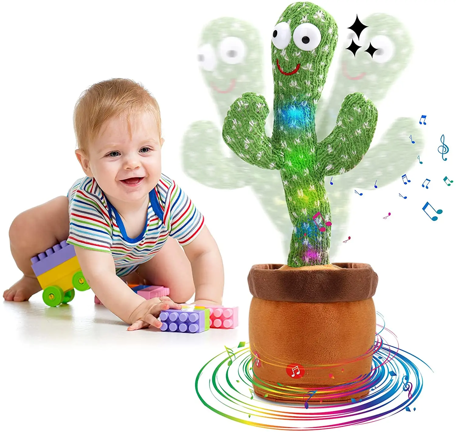 

Dancing Cactus Toys Repeat What You Say Singing Cactus Toy Education Toys Electric Mimicking Cactus Plush Unisex USSE006 CN;GUA
