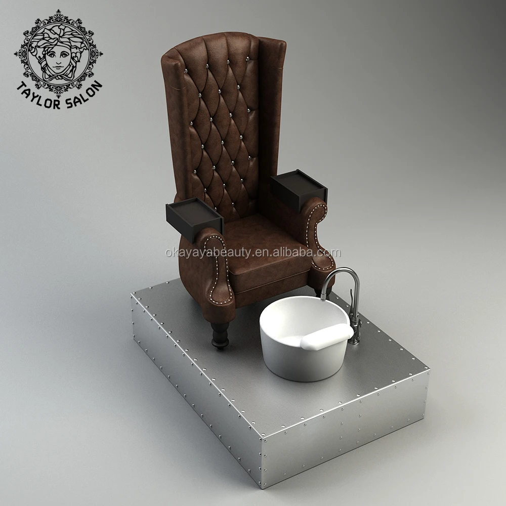 

2019 luxury modern nails salon furniture equipment foot spa massage throne manicure pedicure chair, Optional