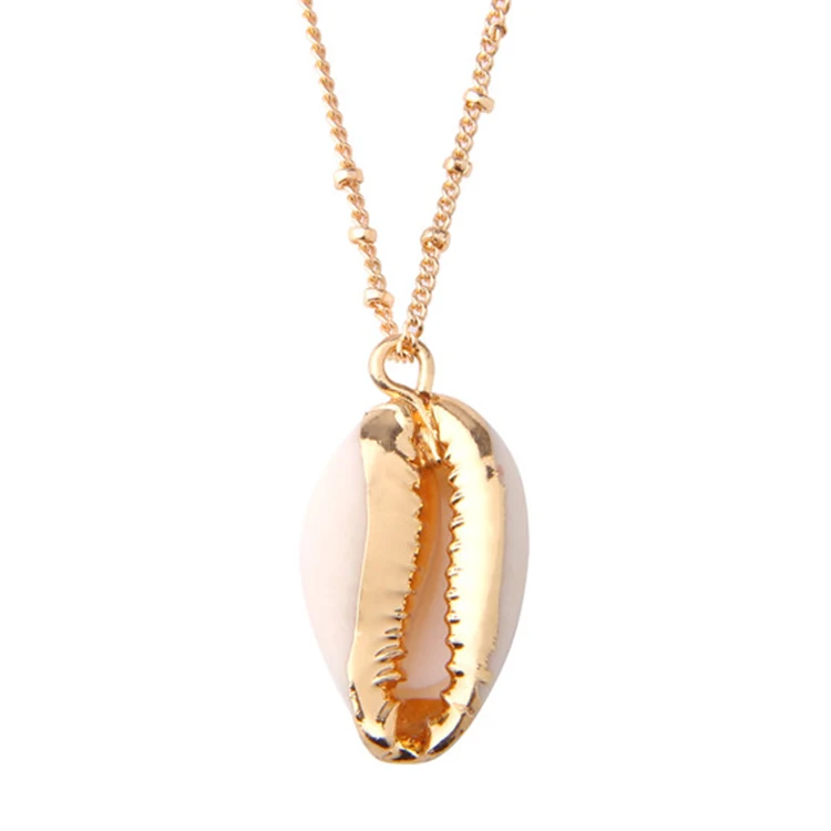 

XUNBEI New arrival shell necklace jewelry Cowrie Shell pendant necklace, Gold