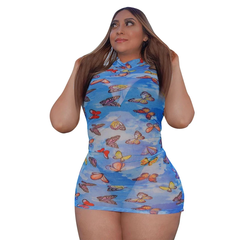 

2021 Summer Plus Size Gauze Clothing Wholesale Dresses In Bulk Women