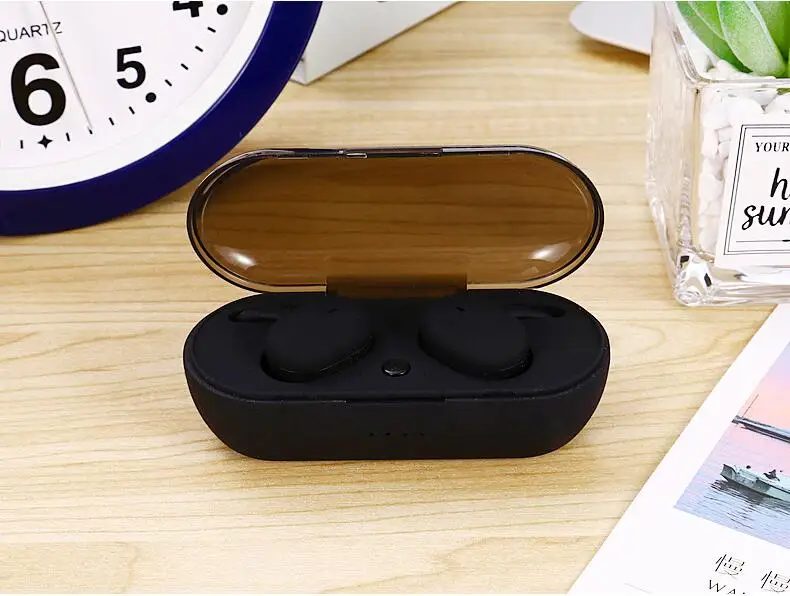 Cross-border customized new TWS4 Bluetooth Headphone 5.0 Touch Motion Biaural Belt Charging Warehouse TWS Headset TWS - ANKUX.COM