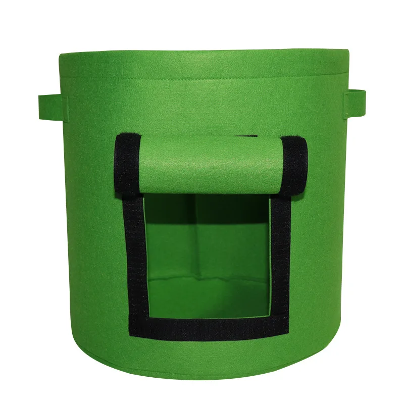 

3 5 7 10 gallon 2mm thickness potato grow bag with window screen