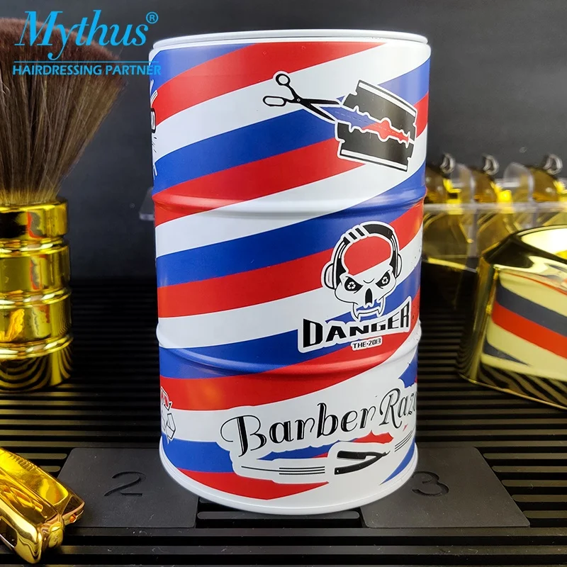 

Mythus Professional Barber Shop Razor Blade Storage Recycling Box Barber Blade Storage Tin