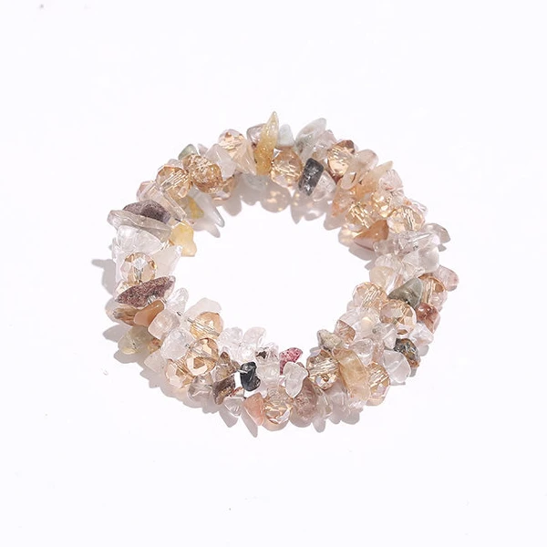

Factory Direct Custom Bohemian Stretch Multi-layers Natural Stone Crystal Bracelets