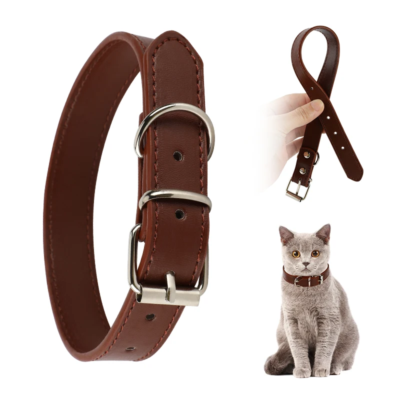 

PPYOU Custom Genuine Leather Luxury Military Dog Collar Leash Set, Customized color