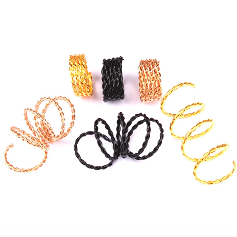 

Jachon elastic golden hair rings dreadlocks boho trending gold rings braids dreadlock coils braid accessories