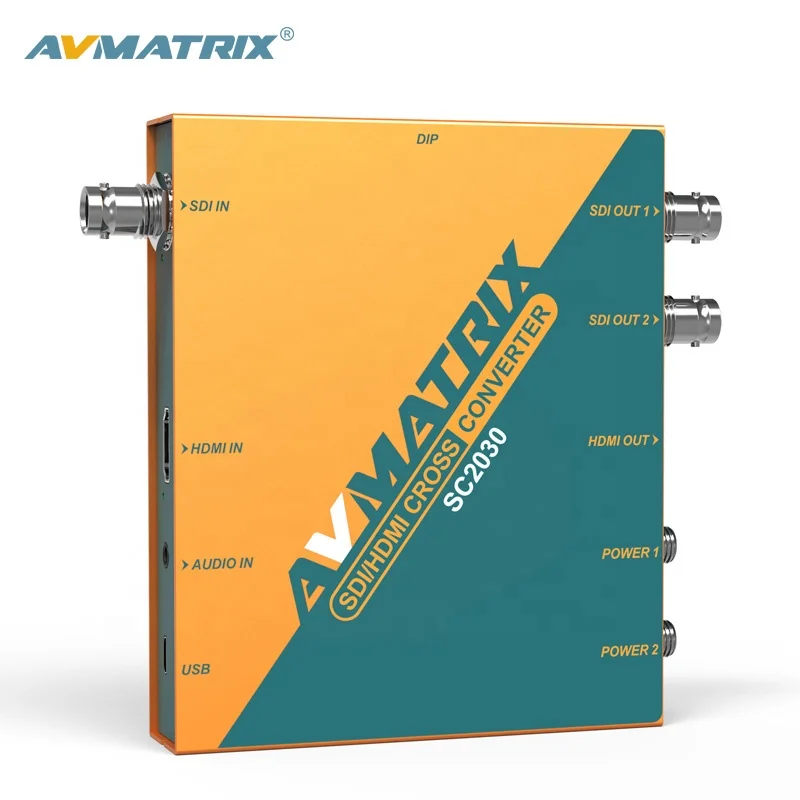 

Avmatrix SC2030 Professional Broadcast SDI to HDMI Video Signal Cross Converter and HDMI to SDI Video signal Convert