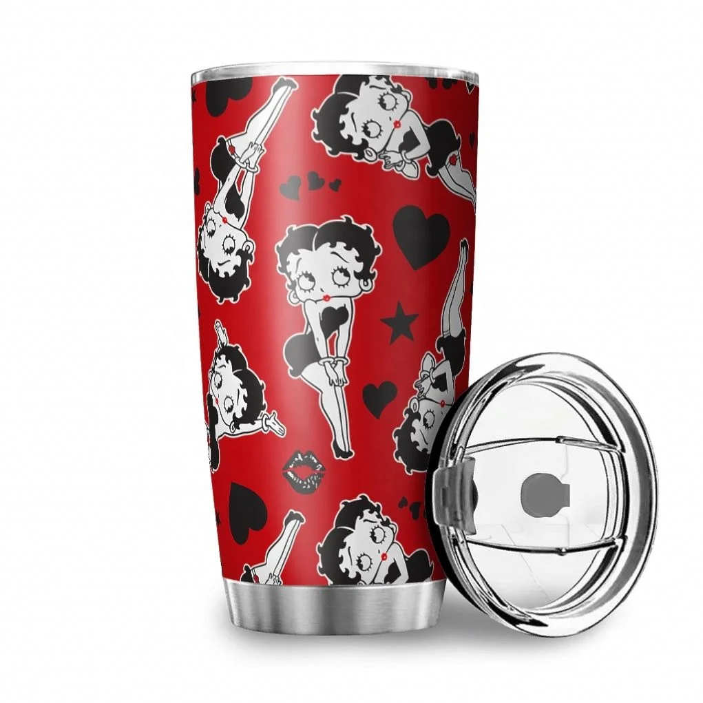 

Top Quality White Sublimation Custom Betty Boop Car Cup