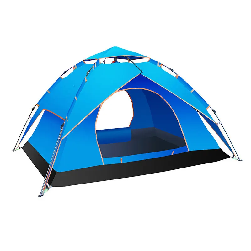 

Double Door Outdoor 2-4 Person Camping Tents Waterproof Automatic Quick Tents for Beach Glass