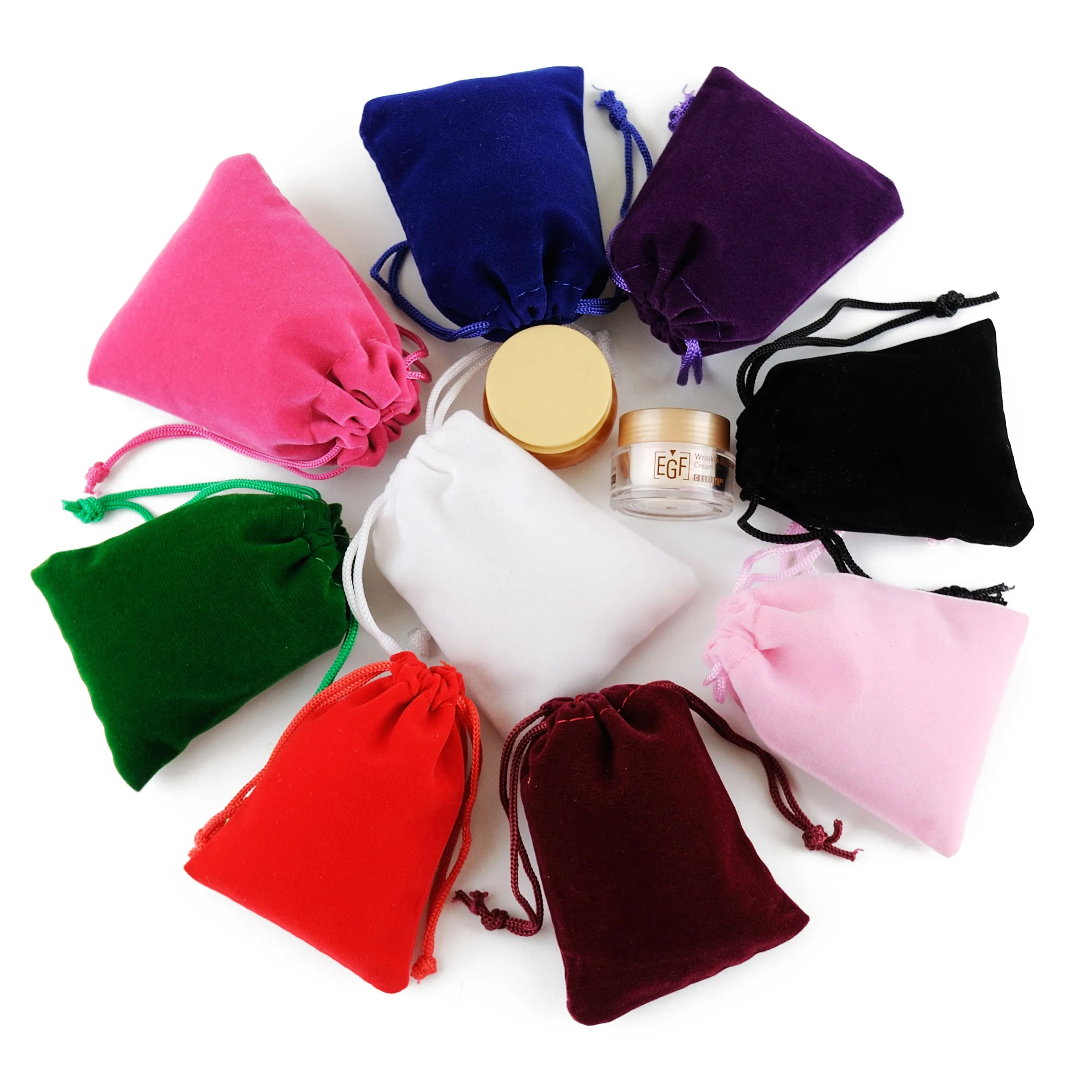 

Custom Logo Girl U Shaped Large 17*23Cm Packaging Charger Storage Velvet Pouches Bags Cosmetic