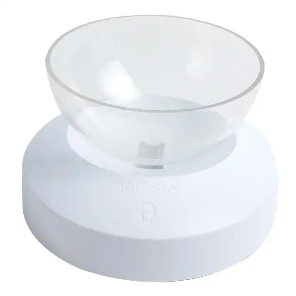 

Wholesale Manufacturer High Quality Cat Dog Bowl Plastic Pet Bowl With Stand, White