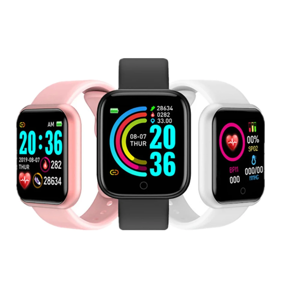 

2021 Hot Selling Smartwatch D20 Relogio Smart Reloj Inteligente D20 Pro Smart Watch Y68 smartwatch for android ios men women, 4 colors