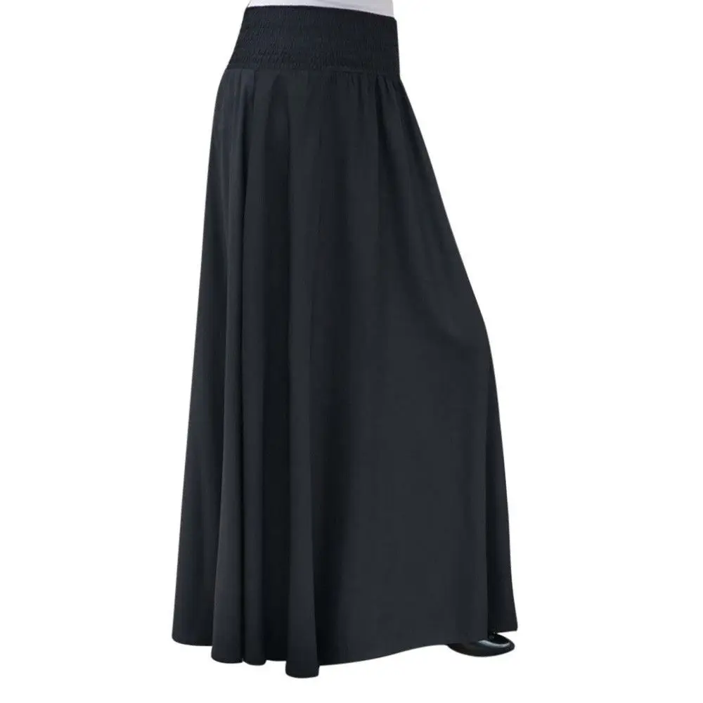 

Slanna Woven Women Multiple Color Ankle-Length High Waist Arabic Muslim Pleated A Line Long Skirt, Accept customized color