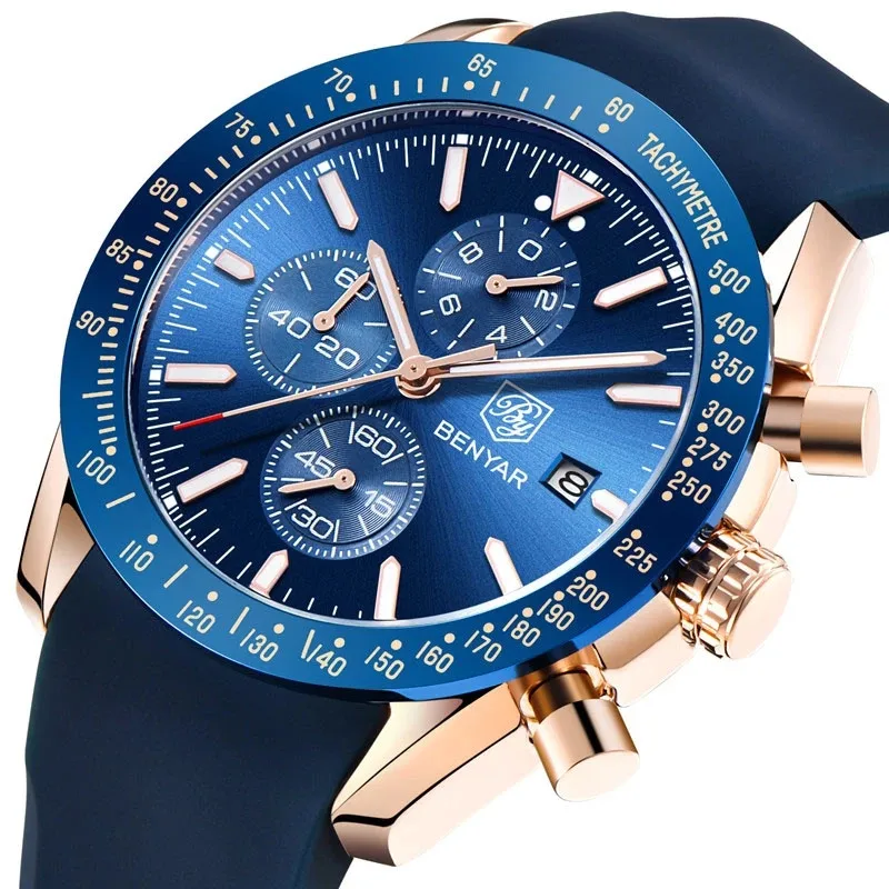 

Luxury Brand BENYAR 5140 Chronograph Watches Men Wrist Sports Luminous Waterproof Wristwatches Montre Benyar