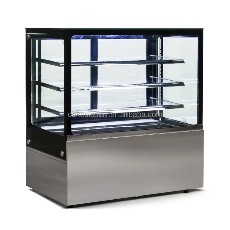 Square Glass Fan Cooling Commercial Used Cake Display Fridge Buy Cake