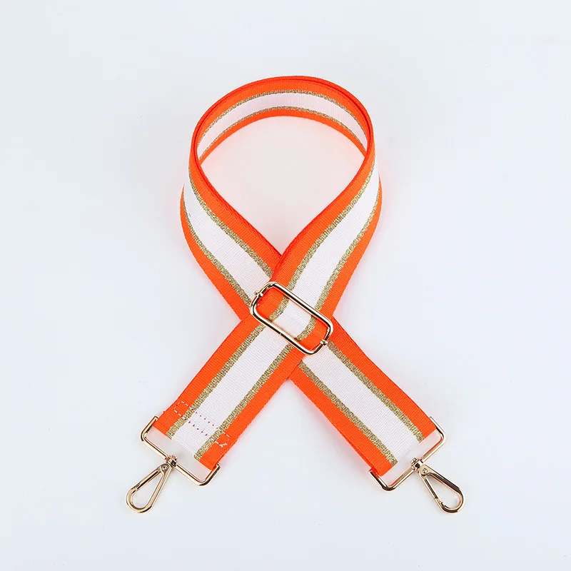 

ZONESIN Bulk Multi Color Glitter Bag Strap 50MM Polyester Stripe Crossbody Handbag Strap, 18 colors in stock