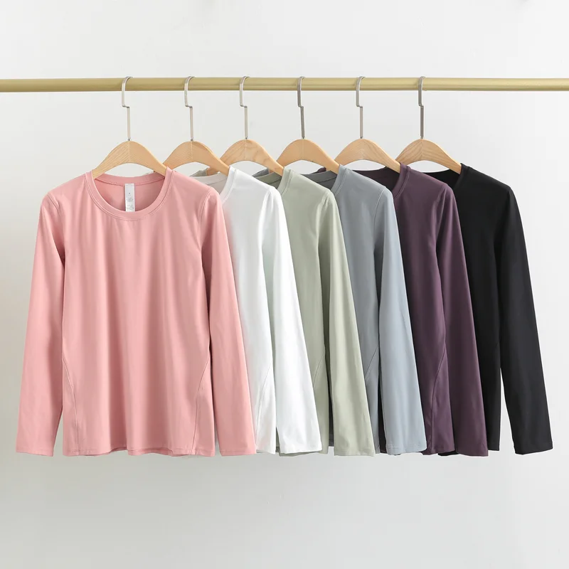 

Women SportsWear Workout Gym Clothing Fitness Yoga Long Sleeve Tees Sportswear fast drying Brushed Running T Shirt