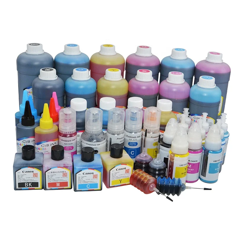 
Wholesale 1000ml 500ml 250ml 100ml refill ink for HP Canon Brother printer dye ink 