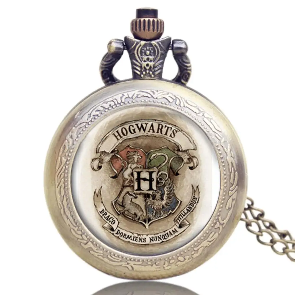 

Wholesale Antique Digital Harry Potter Pocket Watch Necklace Men, Silver