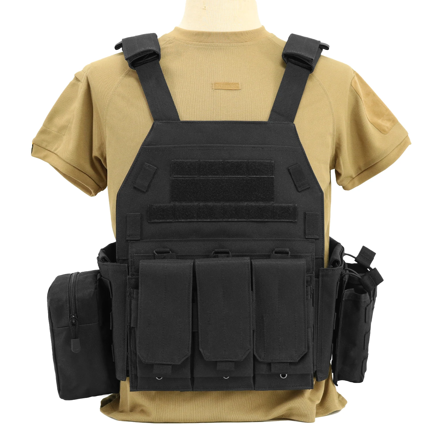 Tactical Vest Armor Combat CS Paintball Hunting Plate Carrier Chaleco Tactico Protective Molle Vest with Mag Pouch