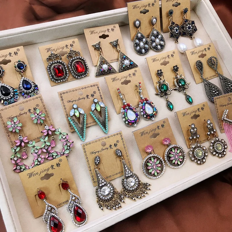 

PUSHI luxury ethnic earrings earrings european and american high-end ear jewelry ancient ancient greek jewelry