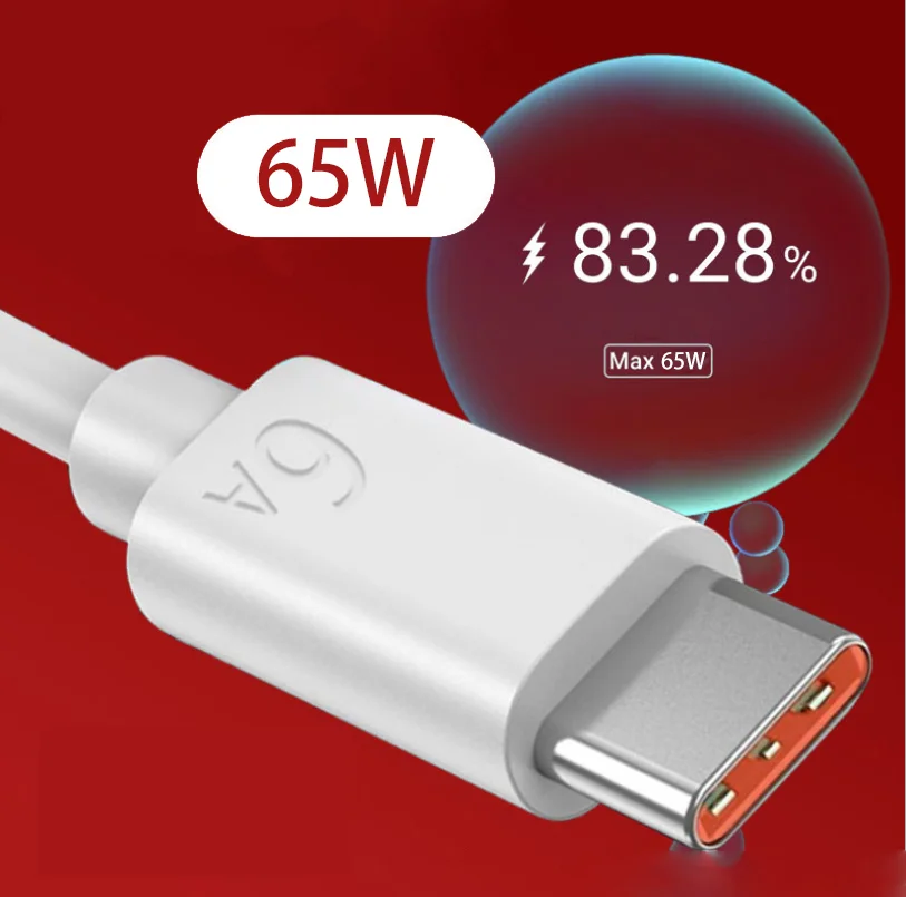 

2021 New Technology 6A 66w Super Fast Charging Type C Usb Data Cable For Samsung Huawei Series Mobile Phone
