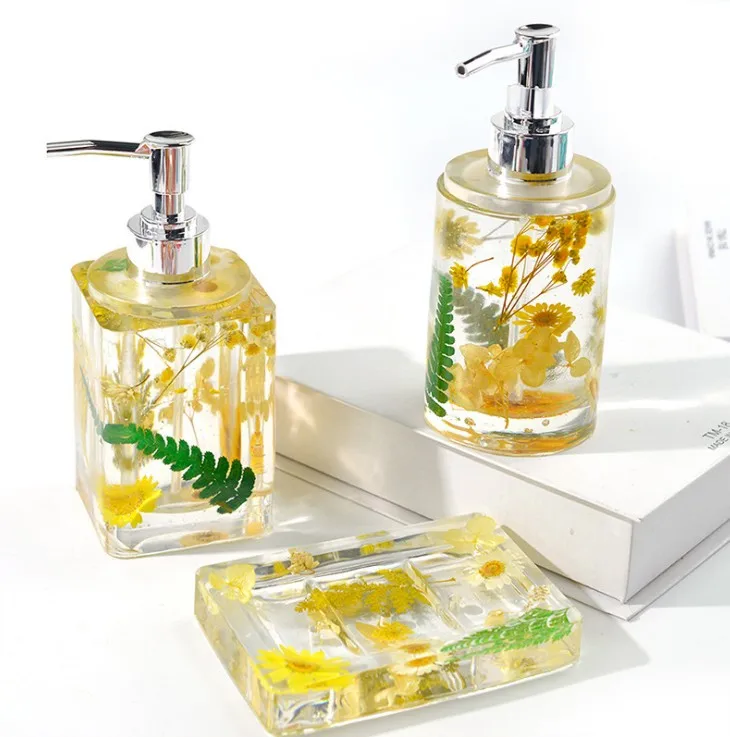 

DIY Crystal Epoxy Resin Mold Perfume Bottle Mold for Resin Art Sub-bottling Spray Soap Silicone Mould Home Decoration