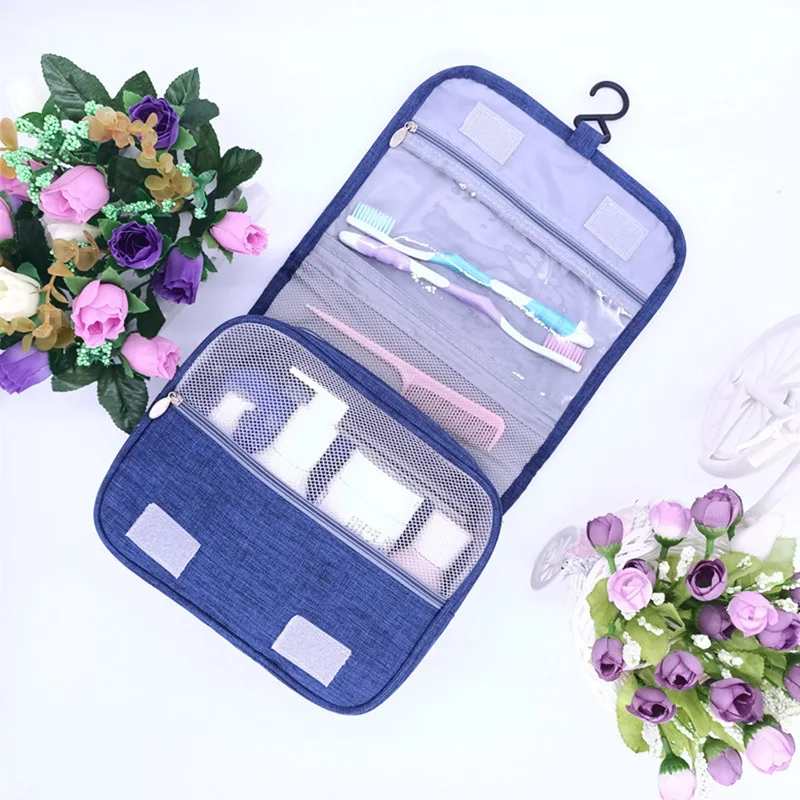 

Hook Washing Bag Waterproof Cosmetic Large Capacity Storage Folding Bath Bag Toiletry Pouch Travel Outdoor Home