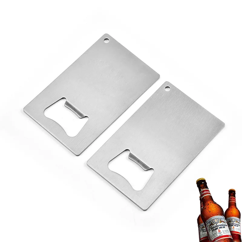 

Wholesale Customized Promotion Gift Blank Metal Beer Card Bottle Opener Stainless Steel Bar Blade Bottle Opener, Silver