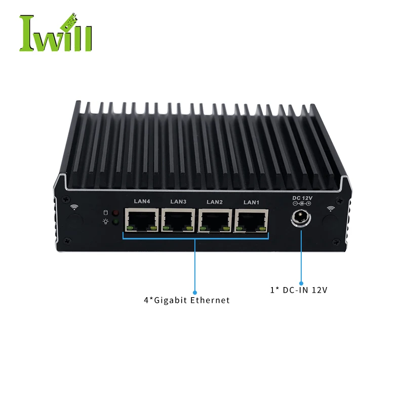 

barebone system mini pc J3160 4 port 2 HD dual display micro firewall pfsense