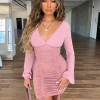 

FS2124A 2019 autumn new style women sexy club dresses