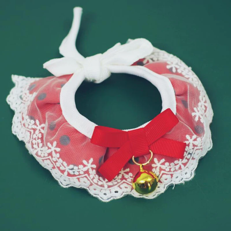 

Fashion Luxury Attractive Design Bow Tie Playful Bell Cat Pretty Floral Scarf Cat Bowtie Collar, Picture shows