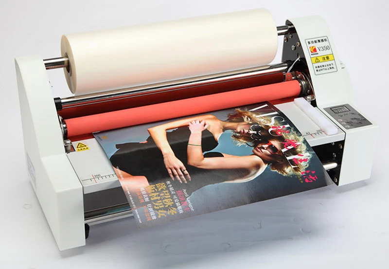 Hot Roll Laminating Machine 13 V350 Cold Hot Laminator Four Rollers