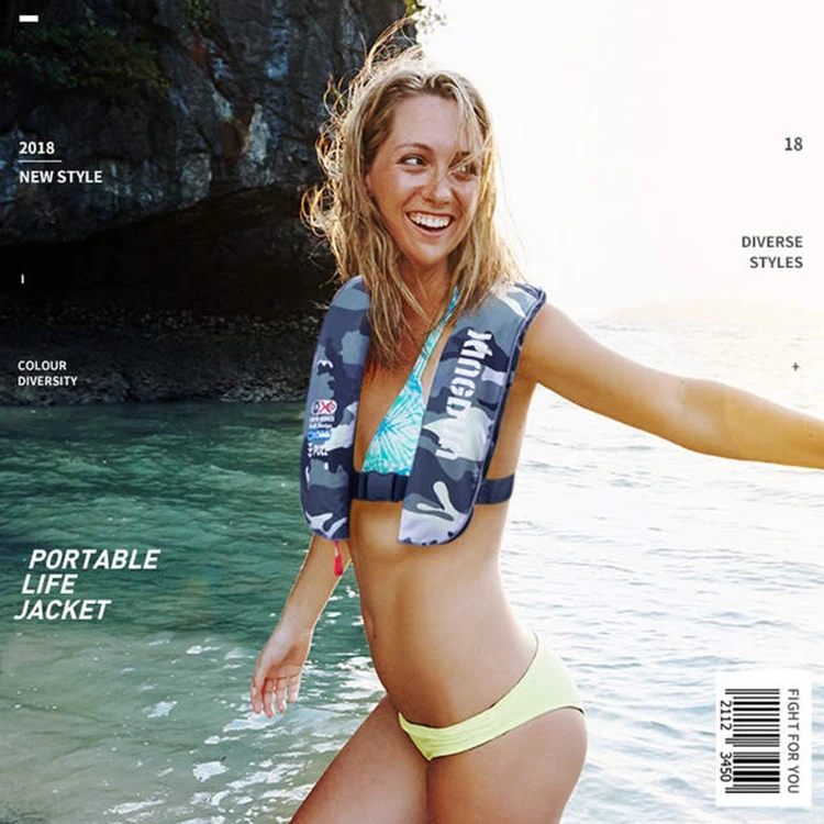 Marine new fashion inflatable life jacket