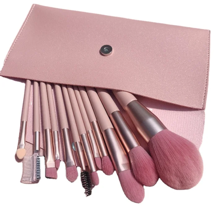 

12 piece pink Makeup Brush Set cosmetic brush set drop shipping