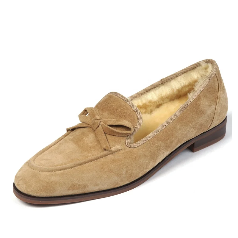 

2020 luxury Sheepskin ladies dolly shoes flat genuine leather women pump flat shoes loafers footwear