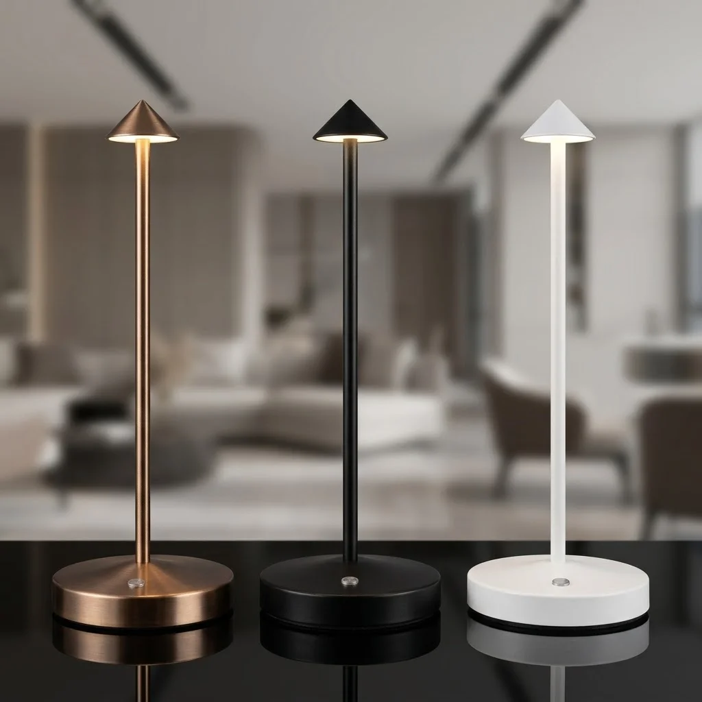 Dinner Restaurant Portable Battery Operated Nightstand Light for Bedroom Rechargeable LED Desk Lamp Modern Cordless Table Lamp