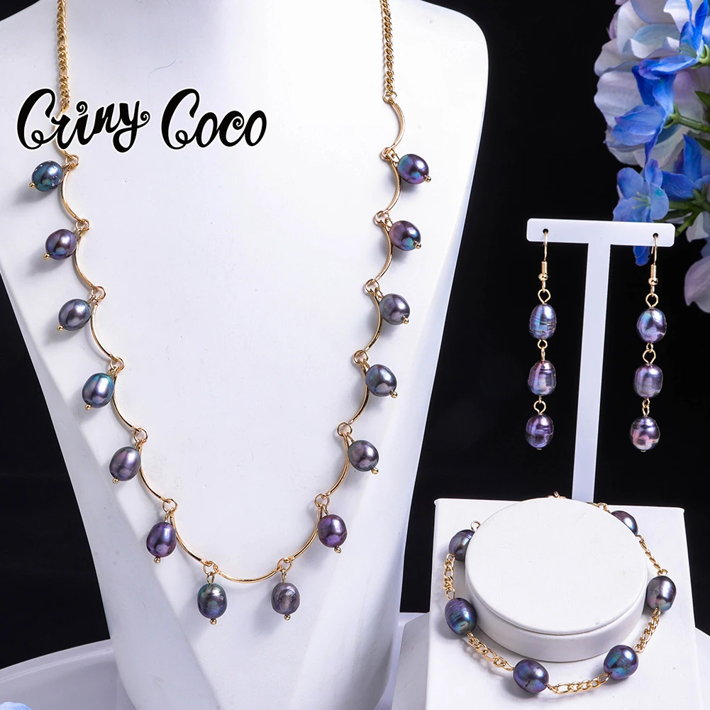 

Cring CoCo New Accessories Necklace Samoan Sets Drop Polynesian Earrings wholesale hawaiian freshwater pearl jewelry set, Picture shows