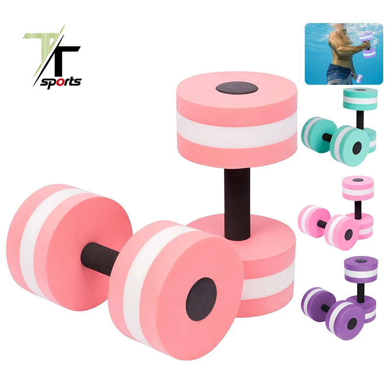 

TTSPORTS Aqua Fitness Barbells Set Of 2 Size 15cm*27cm Customized Round Eva Water Dumbbell