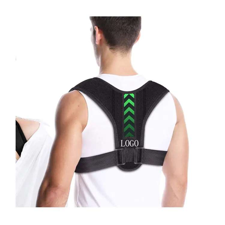 

China OEM private label posture corrector Upper Back Support Brace Spinal, Black
