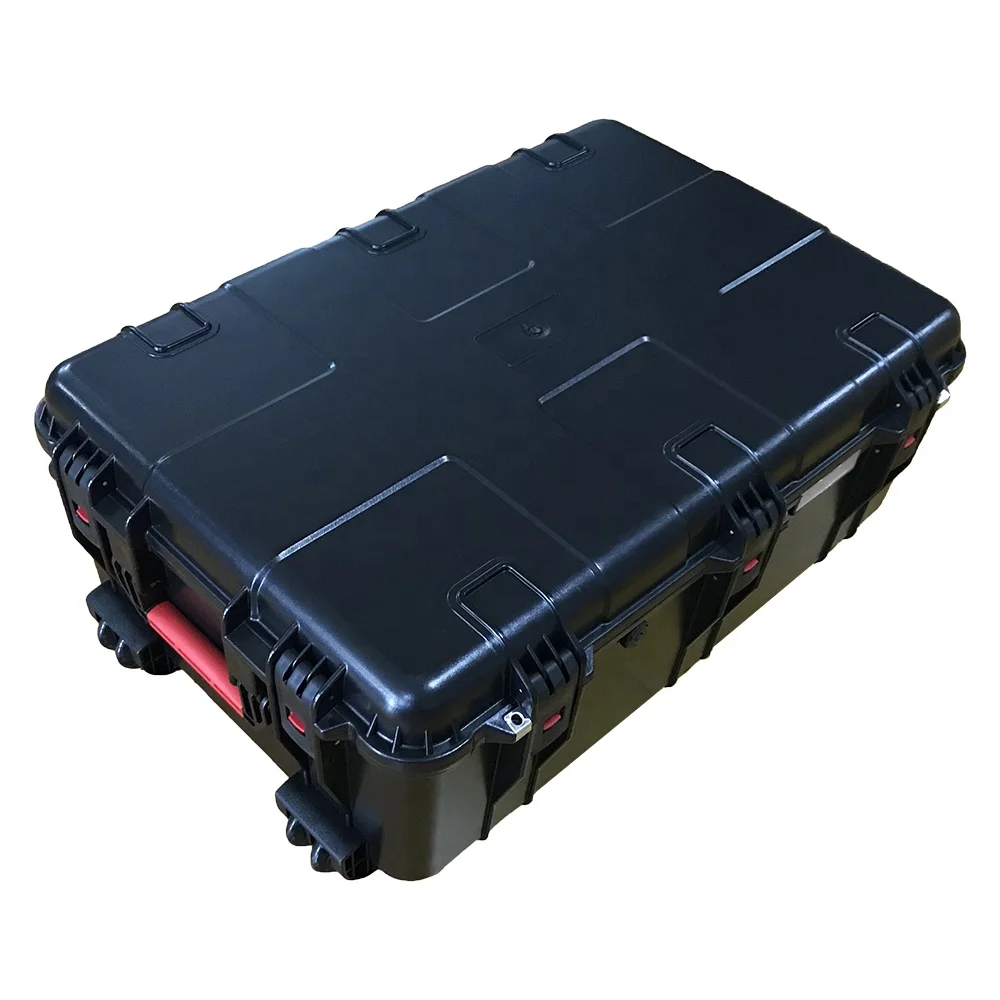 

Large Size ABS Material Black Color Hard Case Plastic for Equipment with Wheels Plastic Tool Suitcase Trolley