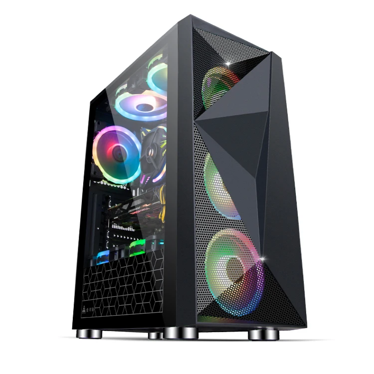 

High Quality Best Price pc Gaming Cabinet Computer Case, Black white
