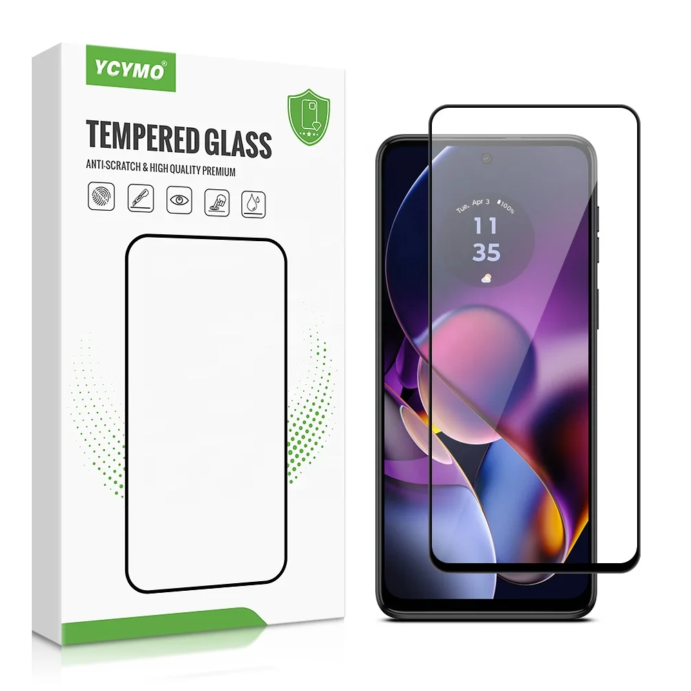 For Motorola Moto G54 Tempered Glass Screen Protector Edge to Edge Anti Scratch Bubble Free E2E
