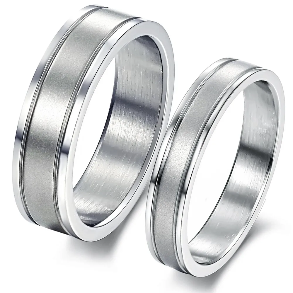 

6mm Stainless Steel Classical Dome Style Wedding Ring for men and women GJ336