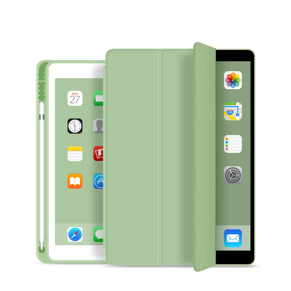 

Slim Stand Soft Cover Case For Appel ipad 9.7 2018/2017 With Pencil Holder